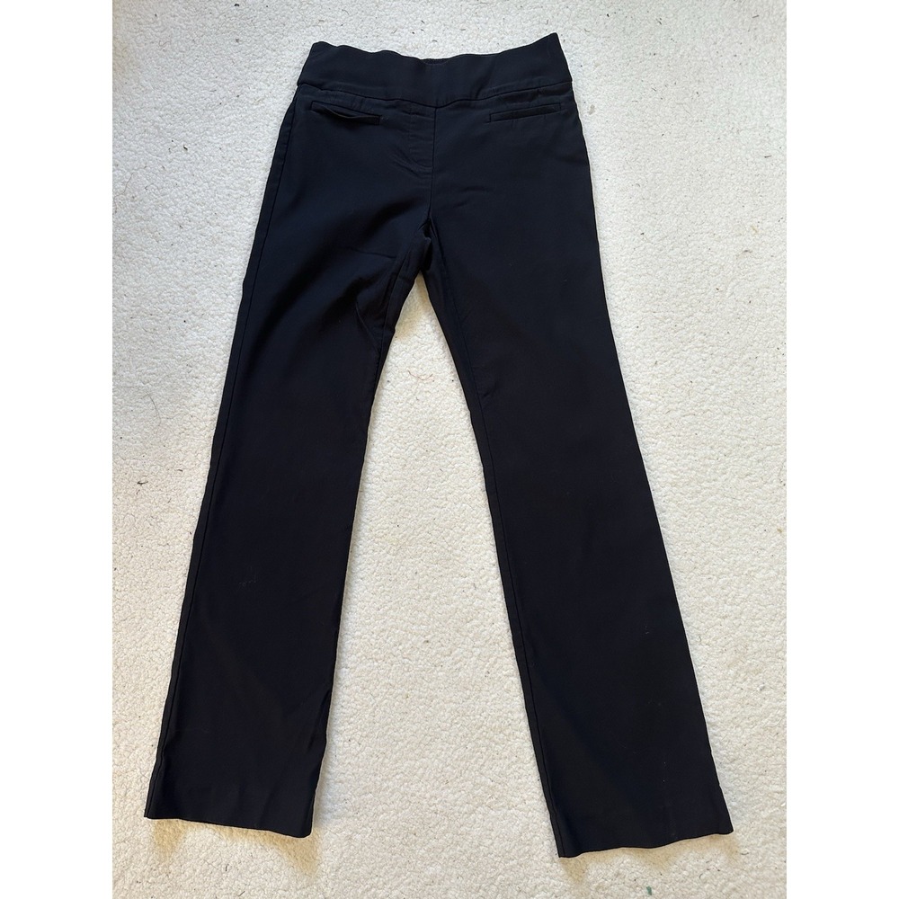 Apt 9 Brynn Pull On Straight Leg Women's Pans 4S Black Party career Stretch